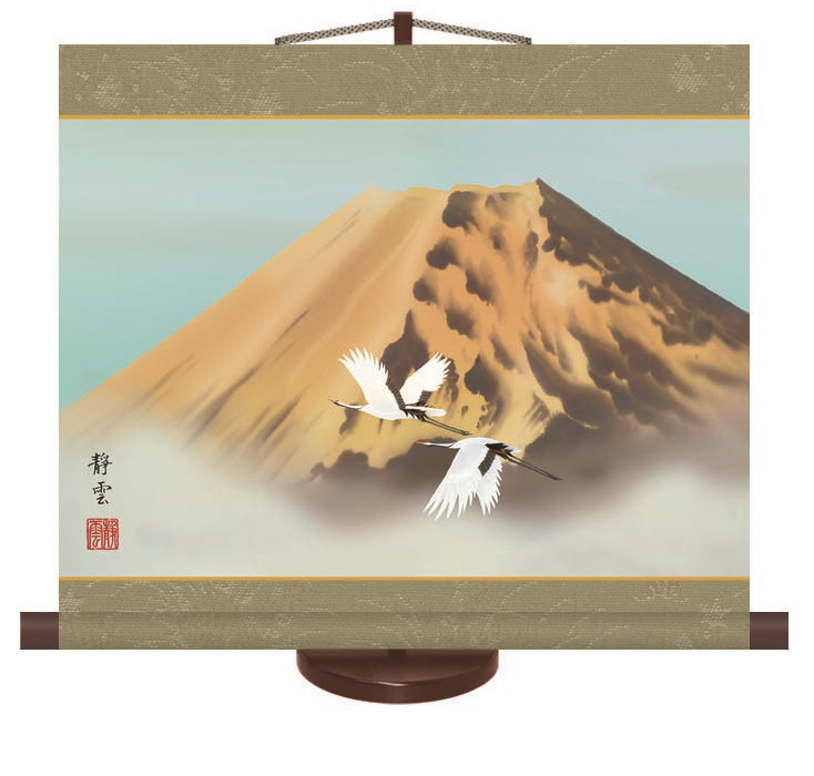 慶祝ミニ掛軸 ｢金富士飛翔」「松竹梅鶴亀」 | 趣味・嗜好品 | 日用品