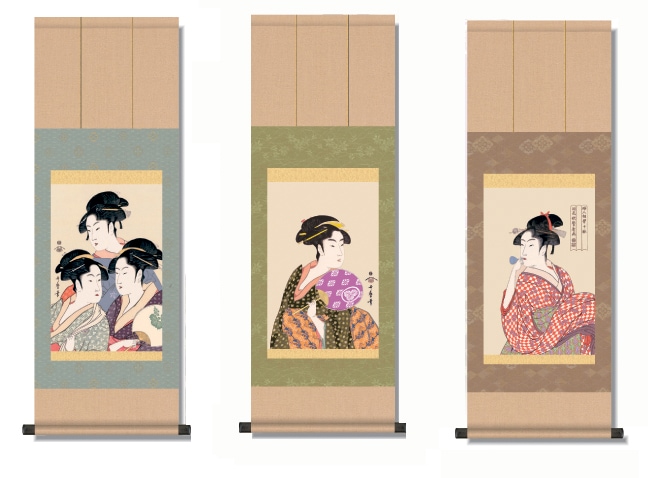 名品揃物浮世絵 3 歌麿Ⅰ 男物・歌麿3足セット | Tsujiya Honten International