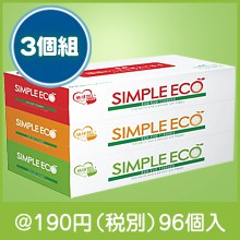 シンプルエコティッシュ100W3個組