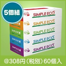 シンプルエコティッシュ100W5個組