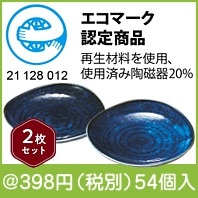 Re-食器「めぐり陶器」三角小皿2枚組