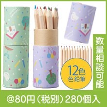 12カラーえんぴつセット筒状ケース入