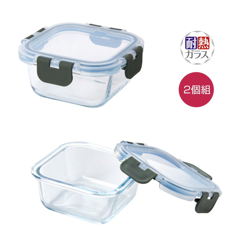 蓋付き耐熱ガラス保存容器2個組 | 粗品と景品の発見マーケット