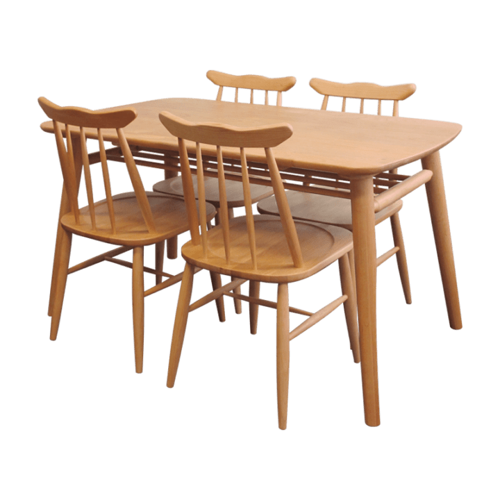 ISSEIKI NORN DINING 5SET (TABLEx1, CHAIRx4)