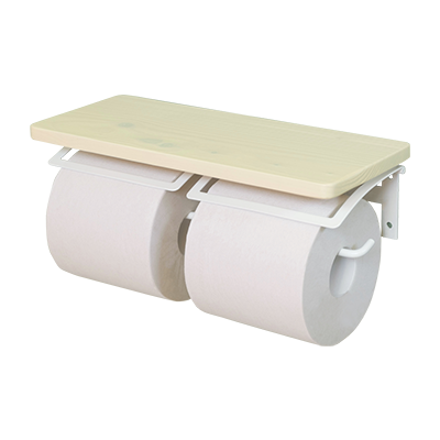 【アウトレット】ISSEIKI GOODS DECORA-2 TOILET PAPER HOLDER W (IRON-WH-PN-WH)