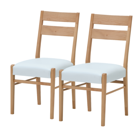 ISSEIKI【SET】ERIS PLUS-4 DINING CHAIR 2脚SET (AL-NA-WH)