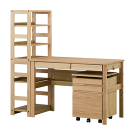 ISSEIKI 【SET】REFLE DESK 105+SHELF 58+ WAGON 41 (WO-V-NA) 3点セット|学習机・デスク|商品カテゴリ