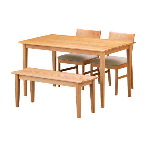 ISSEIKI 【SET】PUINE DINING 4SET (DT125+BENCH+DC×2)(AL-NA-04BE)