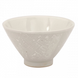 【アウトレット】aiyu×IFS オリジナル aiyu×IFS オリジナル 茶碗 (小) カゴ柄 (WH)|雑貨|商品カテゴリ