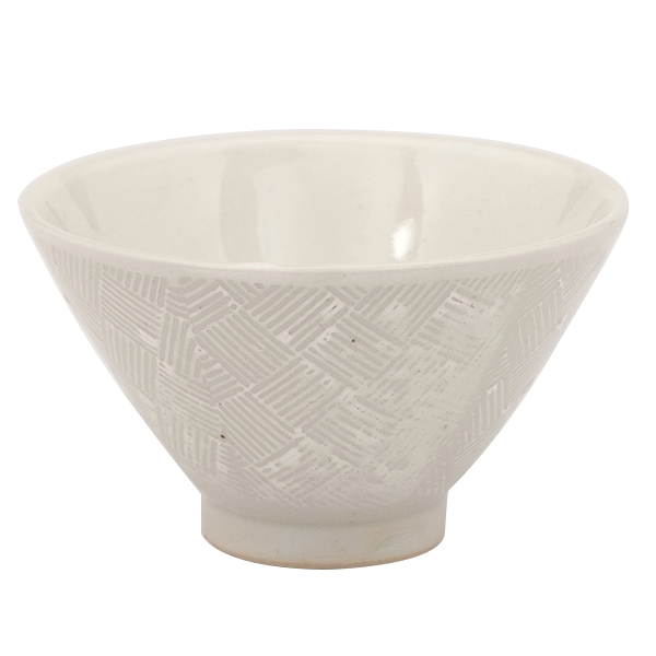 【アウトレット】aiyu×IFS オリジナル aiyu×IFS オリジナル 茶碗 (小) カゴ柄 (WH)