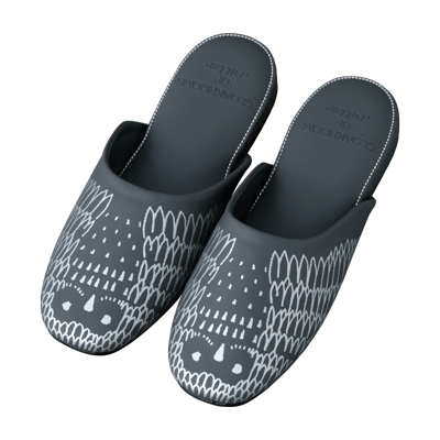 CLOAKROOMS PANTOUFLE OWL GRAY Lsize
