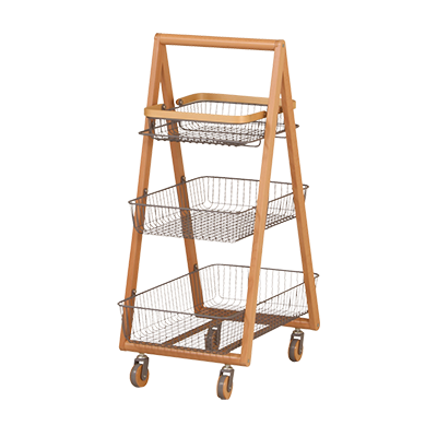 Mash リヴ キャリーバスケットワゴンM グレー