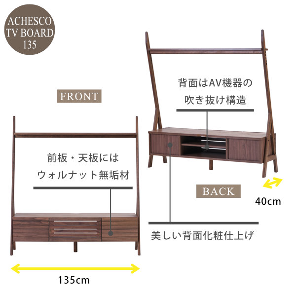 オーク材　ISSEIKI ACHESCO TV BOARD 135 オーク材 ISSEIKI ACHESCO TV BOARD 135
