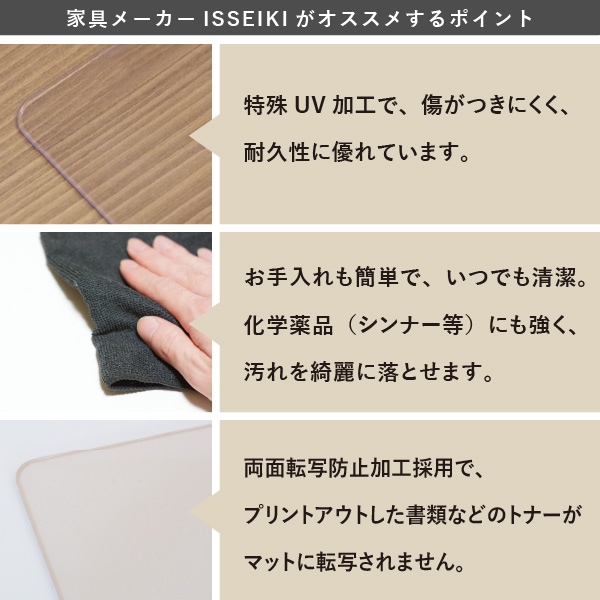 テーブルマット 変形特注 90cmx180cm以内 特殊加工ビニール