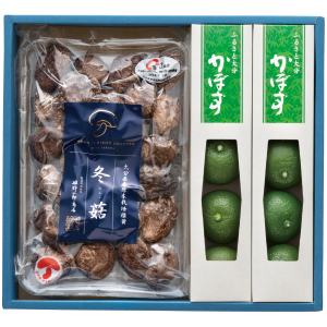 竹田 姫野一郎商店　大分県産椎茸＆低温貯蔵かぼす詰合せ