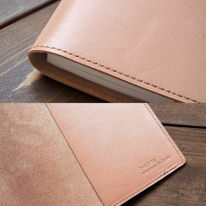 【切り目・素ヌメ革】手帳カバー A6 革 手帳 ノートカバー A6 正寸 本革 レザー カバー 名入れ 対応 日本製 手作り / 等 A6 サイズの 手帳 ノート に対応 手帳カバー オーダー 革 スケジュール帳 2025  [kc01]