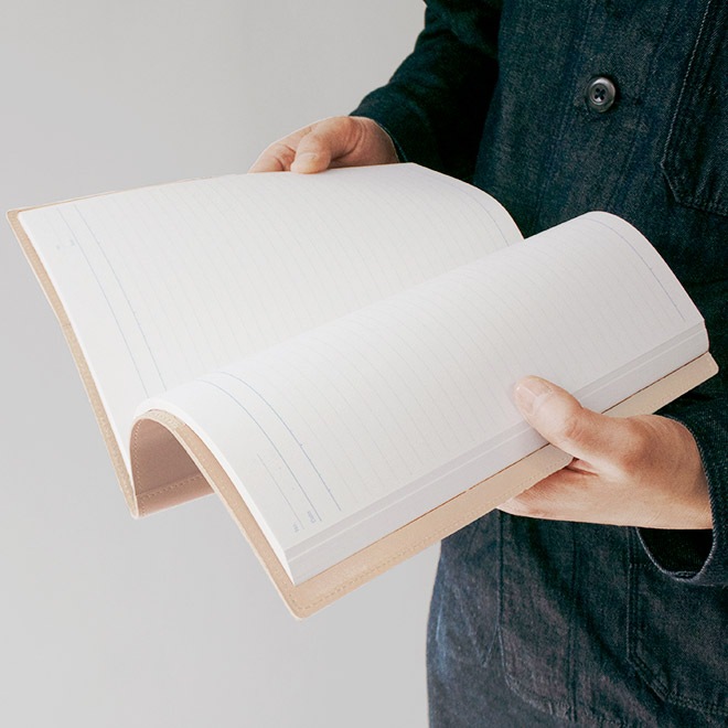 【切り目・素ヌメ革】ノートカバー B5 / セミ B5 手帳カバー 本革 ノート カバー b5 革 レザー カバー B5正寸 または セミB5（キャンパスノート等） おしゃれ / 日本製 手作り 名入れ 対応 手帳カバー オーダー 革 スケジュール帳 2025 [kc01]