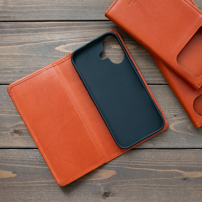【へり返し】iPhone ケース 手帳 本革 【栃木レザー】 （対応機種：8～17シリーズ、Air、SE２，３） 日本製[sp11]