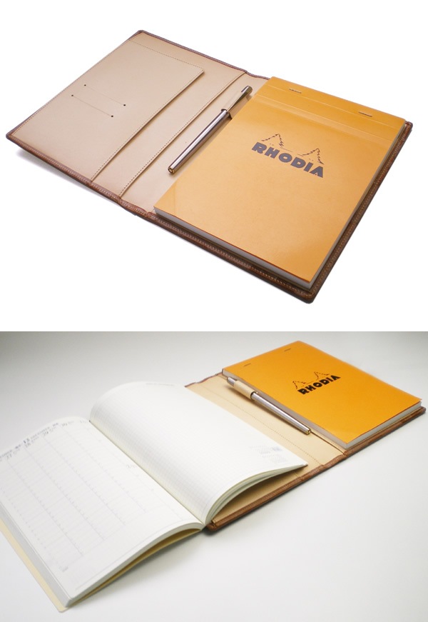 ロディア 16 カバー 【ブライドルレザー&素ヌメ革】 ロディアNO.16専用 本革メモカバー【RHODIA 16付属】