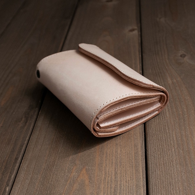 ミニ財布 ROLL【素ヌメ革】本革 極小 小さい財布 三つ折り / 日本製