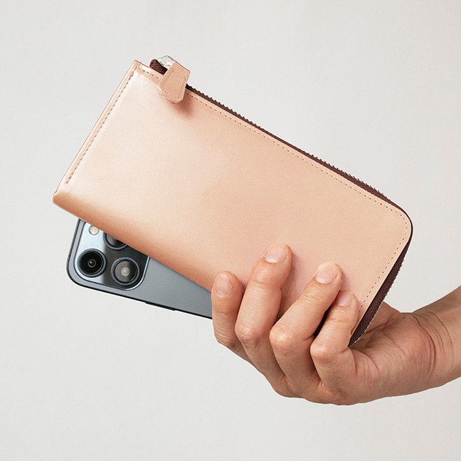 【極小】L字ファスナー 長財布【素ヌメ革】小さい長財布 / 日本製