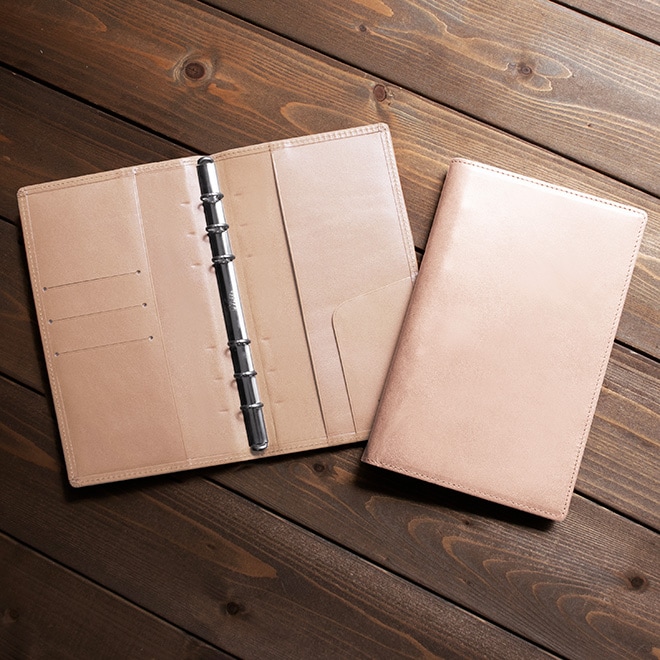 【スリムタイプ】システム手帳 バイブル【素ヌメ革】  バイブルスリム   / 日本製