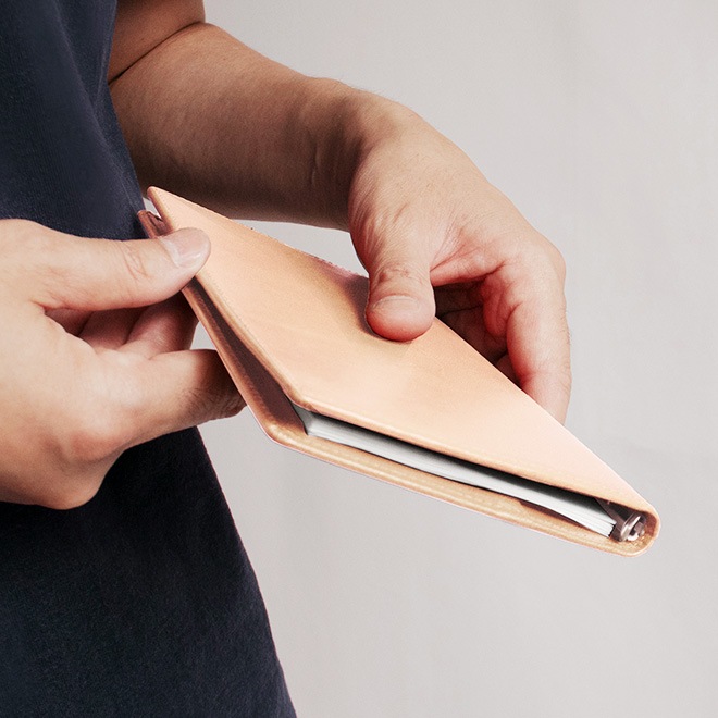 【スリムタイプ】システム手帳 バイブル【素ヌメ革】  バイブルスリム   / 日本製