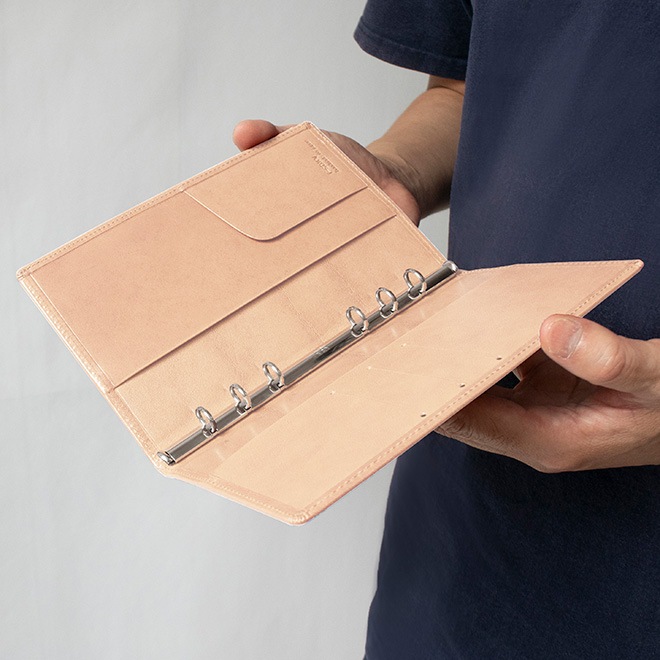 【スリムタイプ】システム手帳 バイブル【素ヌメ革】  バイブルスリム   / 日本製