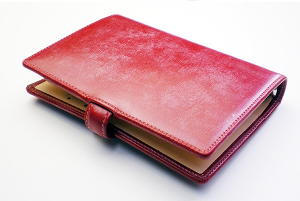 【ベルト付き】システム手帳 ミニ6穴 【ブライドルレザー＆素ヌメ革】本革 6穴バインダー 日本製