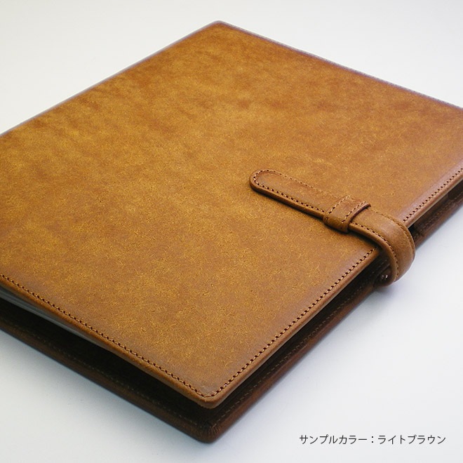 【ベルト付き】システム手帳 A5サイズ  【プエブロレザー】 本革　6穴 バインダー 日本製