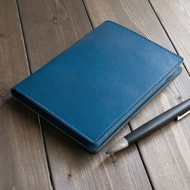 【ヨコ開き】ロディア カバー No.13 用 革【脱クロムレザー・切り目】横型 本革 日本製