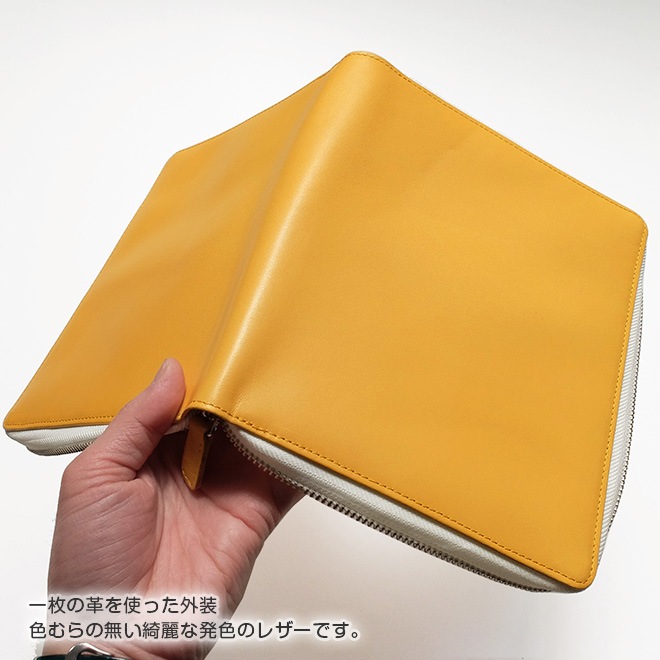 牛革 ワインピンク B6 手帳カバー 封筒型 ペンケース 付 本革 フル