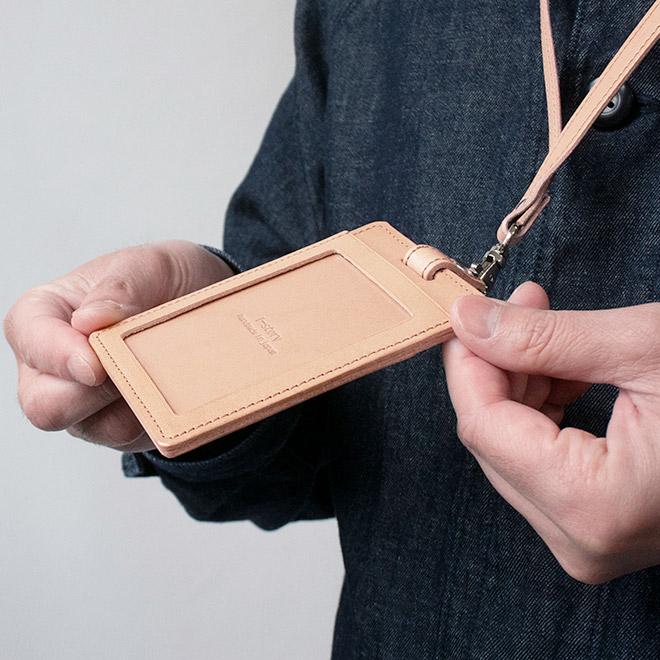 ジョッター付き】【縦型】IDカードケース&ネックストラップ【ダブルの