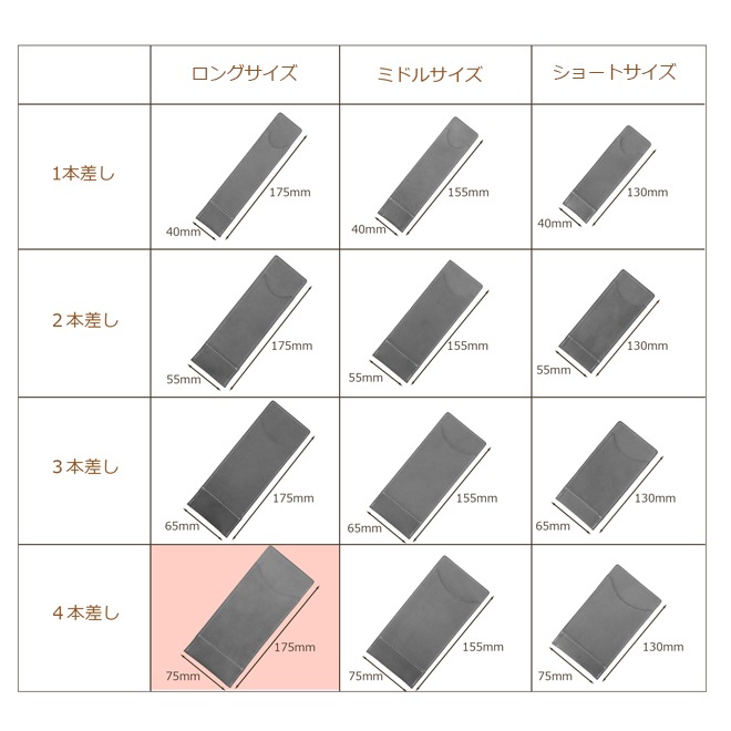 稀な未使用の稀少モデル逸品！GLOVE型極厚本革製ペンポーチ2本差し★モンブラン ロングサイズ】 超薄型ペンケース 【4本差し】【素ヌメ革】 本革