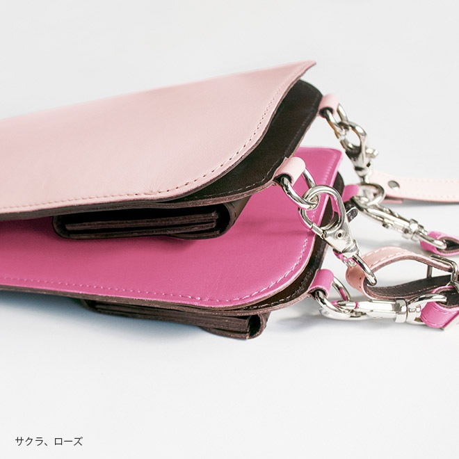 【 ミニ財布 付き】本革 スマホショルダー 財布 【ヴァリアスカラー】 日本製