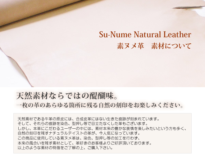 【ミドルサイズ】 超薄型ペンケース 【3本差し】【素ヌメ革】 本革 日本製