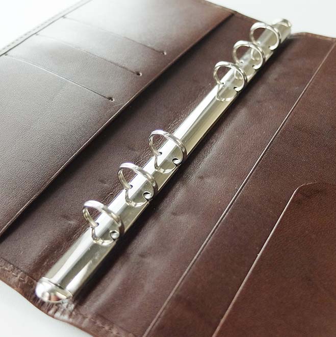 【システム手帳】 ナロー サイズ 【栃木レザー】 ６穴 バインダー カバー　日本製