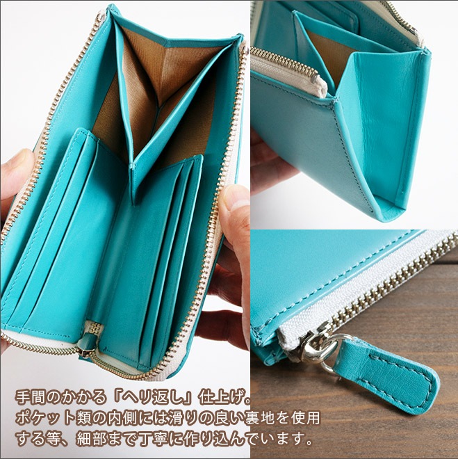 ぐんちゃん　　　長財布＋ケース 牛革 シュリンクレザー スキミング防止 YKK L字ファスナー長財布