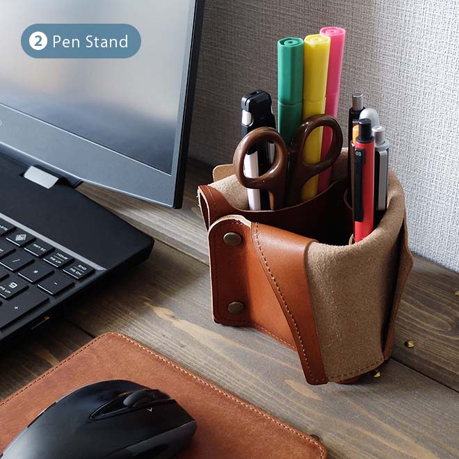 【3WAY】本革 ロールペンケース 「トランスポケット」【脱クロムレザー】 本革 ウォールポケット/ペンスタンド 日本製