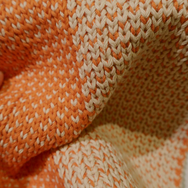Checkerboard Knit Tangelo (K5299/01)
