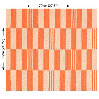 Checkerboard Knit Tangelo (K5299/01)
