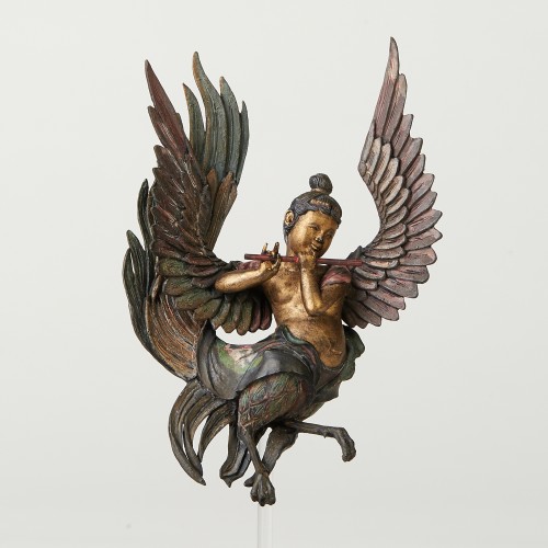 K147-6 時代 古作品 仏教美術  香木 大振り　よ 仏像 香木 八角台座 西立弥陀 金泥書 6寸