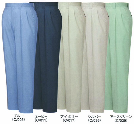 84501 スラックス メンズ 春 夏 ベーシック ツータック 帯電防止 作業服 作業着 農業 農作業服 ユニフォーム ズボン ワーク 自重堂