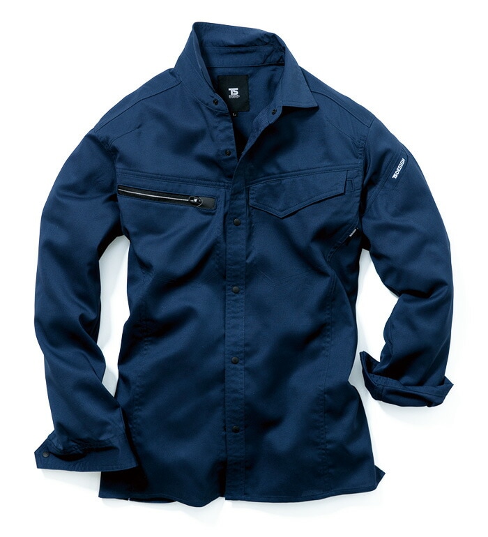 8105 制電長袖シャツ 春夏用  TS DESIGN ティーエスデザイン 作業服 作業着