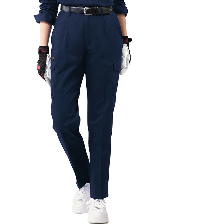 2026 レディースワンタックカーゴパンツ 秋冬用  XEBEC ジーベック 作業服 作業着 ズボン