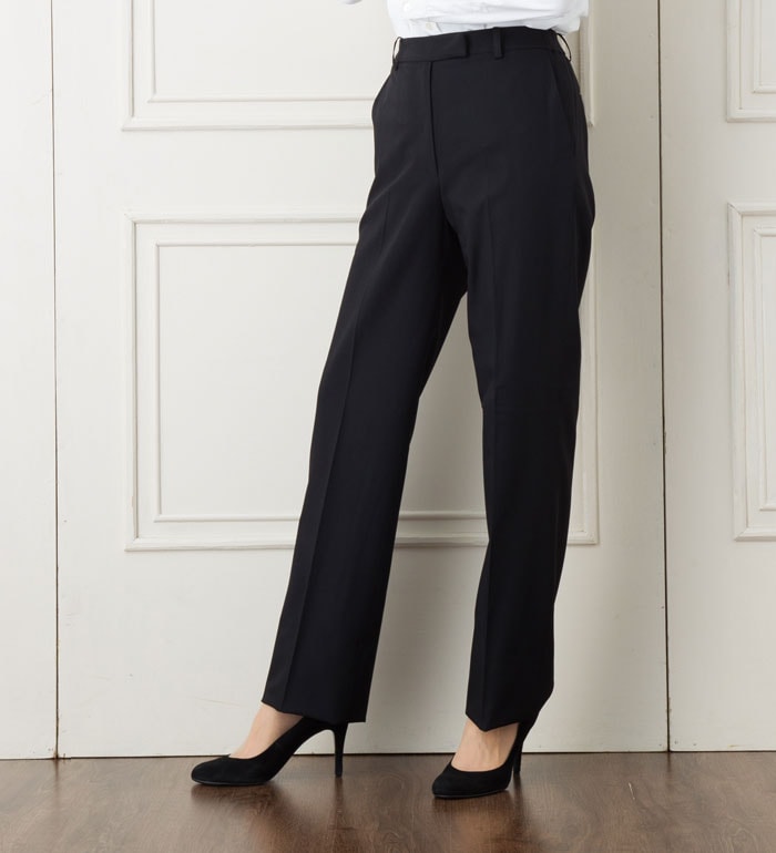 ブラックシャドーストライプパンツ 春夏 秋冬 事務服 オフィス制服 チクマ ALPHA PIER きれいめ