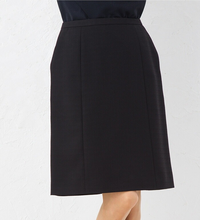 ハイストレッチセミタイトスカート ひざ丈 きれいめ