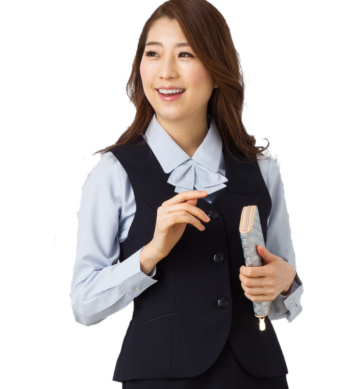 小粋なおしゃれのシャドーチドリ柄ベスト 事務服 オフィス制服 神馬 SELECT STAGE 2018SS