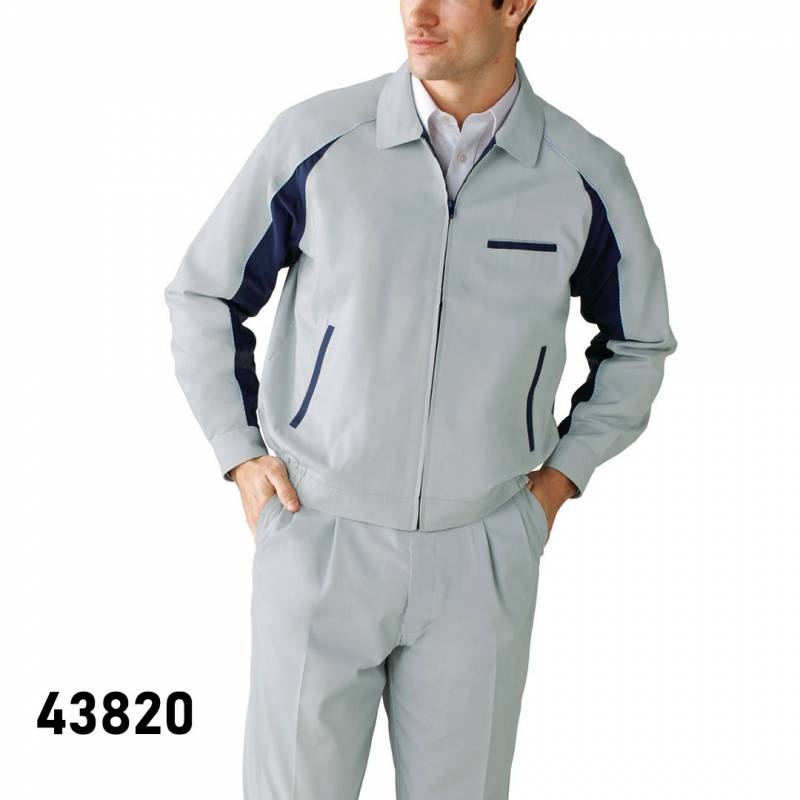 自重堂 43820 長袖 ブルゾン 防汚 ストレッチ 制電 メンズ レディース 秋冬 作業服 作業着