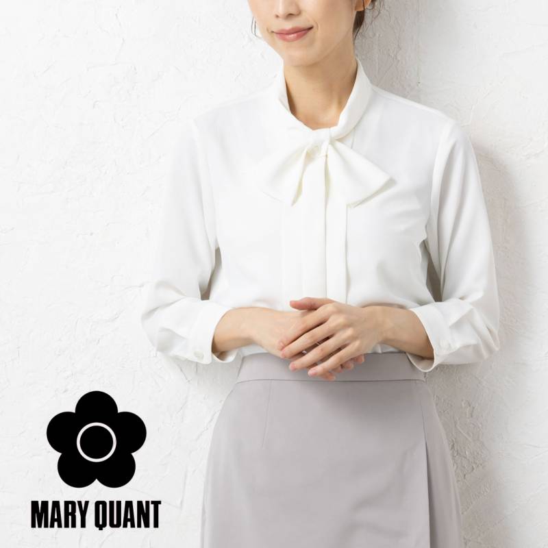 八分袖 ブラウス シャツ レディース 事務服 オフィス 制服 春 夏 秋 冬 春夏 秋冬 オールシーズン ボウタイ 手洗い